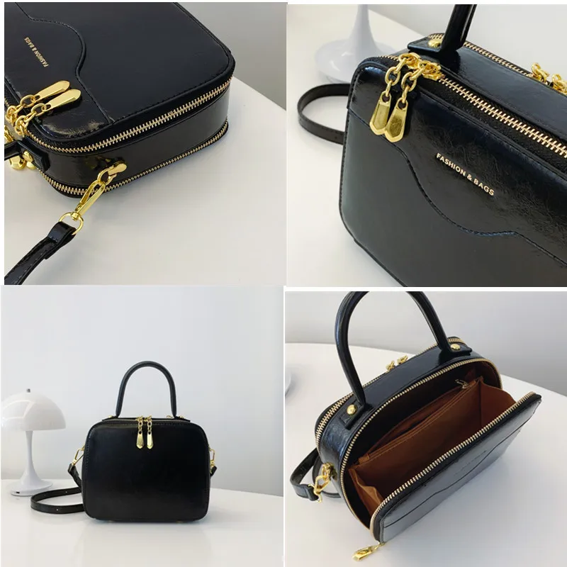 Borse da donna di marca di lusso Borsa a tracolla in pelle PU di alta qualità femminile di moda per donna Scatola portatile da donna in stile retrò semplice