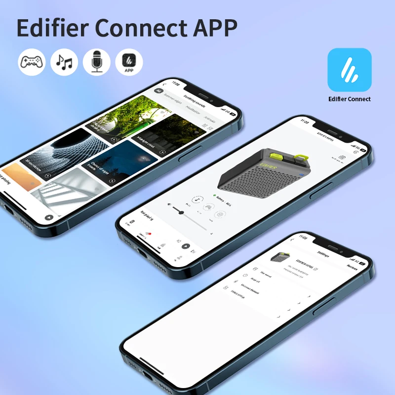 Edifier MP85 مكبر صوت بخاصية البلوتوث قابل للنقل 70 جرام خفيف الوزن بلوتوث 5.3 مكبر صوت لاسلكي APP التحكم EQ إعدادات التخييم المتكلم