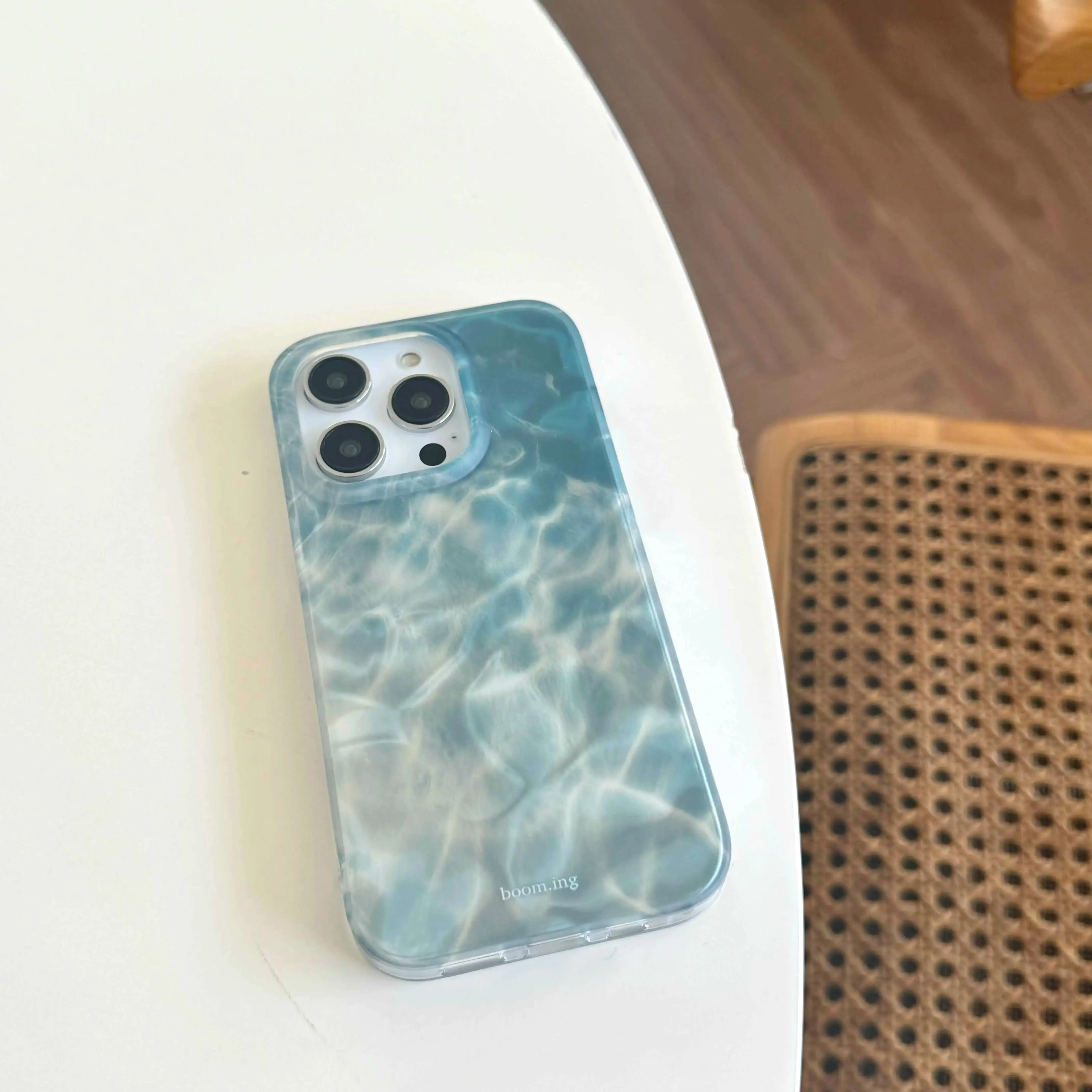 Summer sea blue water-ripple ins fundas for iphone 15pro 13 11 15 pro max 13pro 15promax 14pro 14promax 12 14 protect phone case