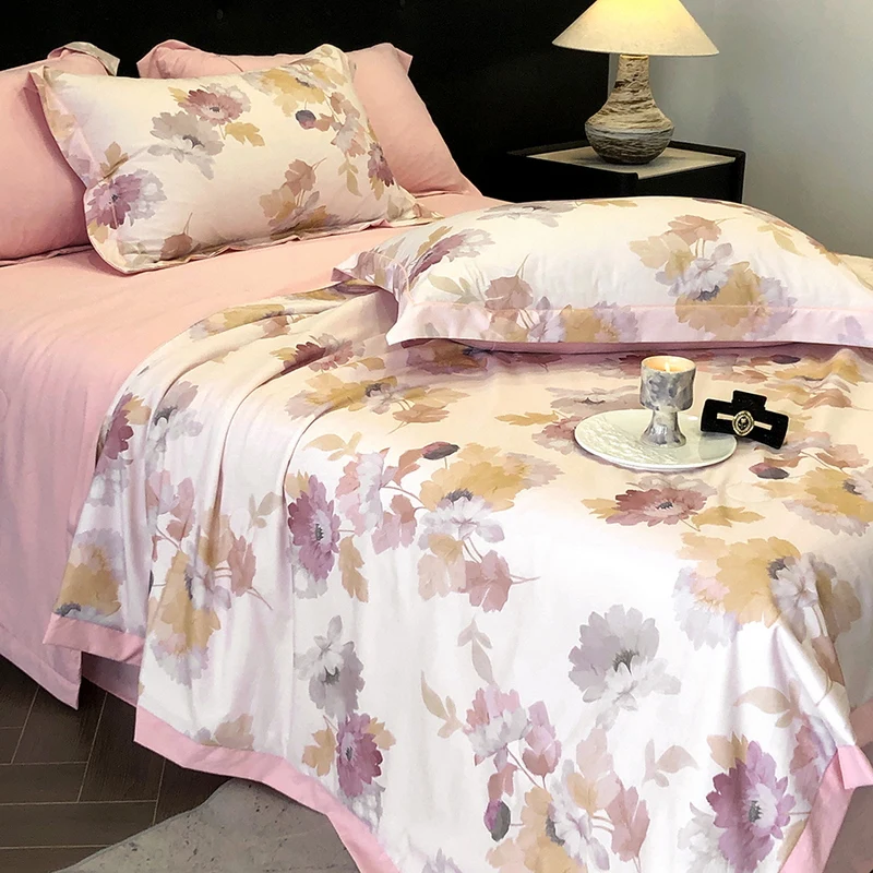 2025 New Premium Summer Cooling Quilt, Digital Printed Chiffon for Cool Summer AC - Room Relaxation 200×230