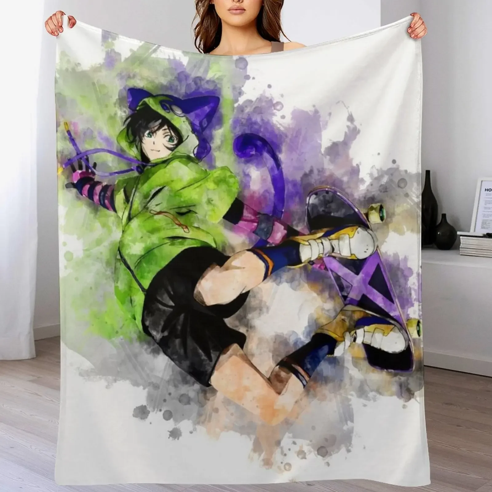 

SK8 the Infinity - Miya *watercolor* Throw Blanket wednesday christmas decoration Soft Big Luxury Blankets