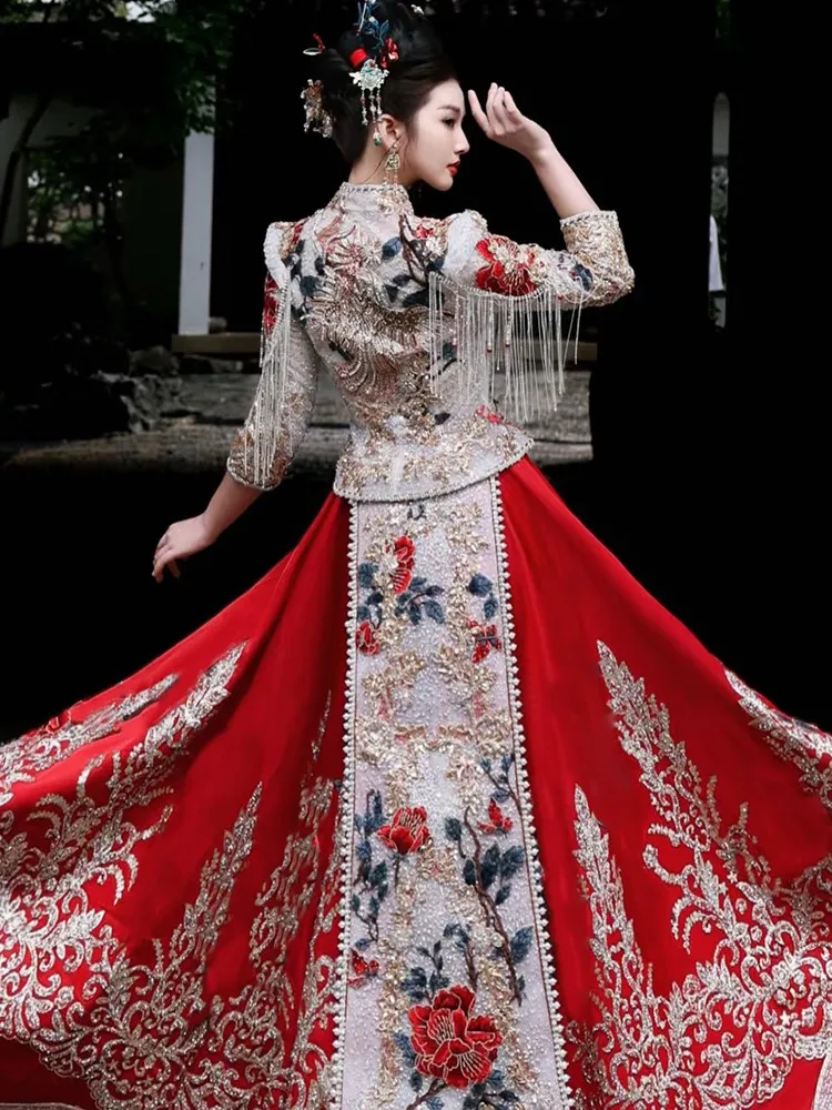 

New Chinese-style gauze toasting thin champagne-colored knot clothing