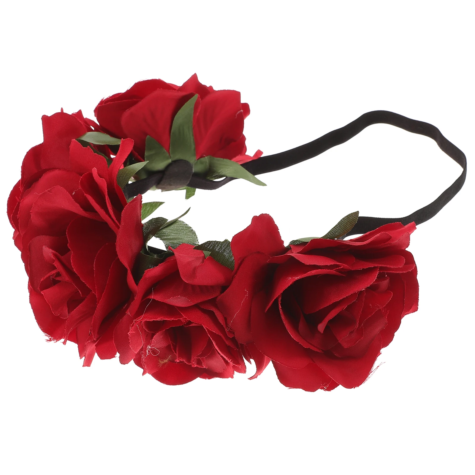 

Flower Headb Women Headdress Christmas Hairb Imitation Rattan Stylish Floral Performance Party Wedding Festival Photography