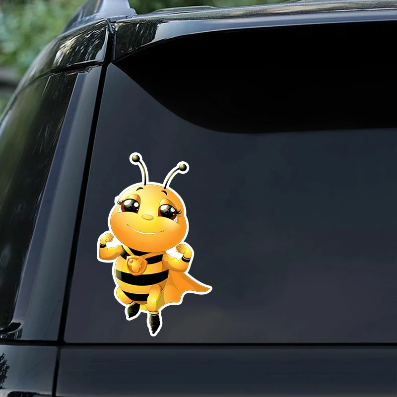 Car Sticker Cute little Bee Cartoon Insect  Waterproof Vinyl Decal Car Accessories Self-Adhesive Decor