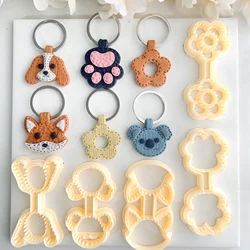 Brelok do kluczy Stitch ClayCutters Cat's Paw Leather Keychain ClayCutters Clay Cutters Stitch Keychain Polymer Clay Cutter for Jewelry