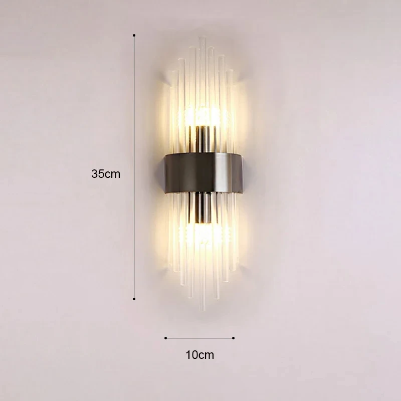 Imagem -04 - Modern Led Gold Wall Light Iluminação Interior Wall Sconce Home Decor Sala de Estar Quarto Cabeceira Escadas Luxo