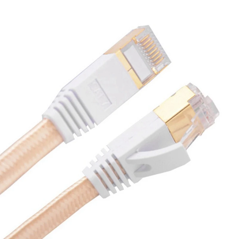 Network Cable,Category 7 Gold Plated Network Cable RJ-45 Network Cable Double Shielded Network Cable For Computer