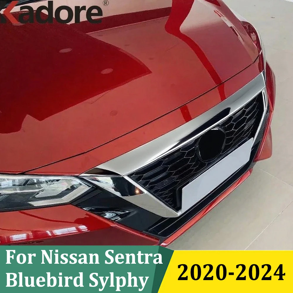 

Для Nissan Sentra Bluebird Sylphy 2020 2021 2022-2024 передняя решетка капота крышка двигателя отделка Стайлинг внешние автомобильные аксессуары