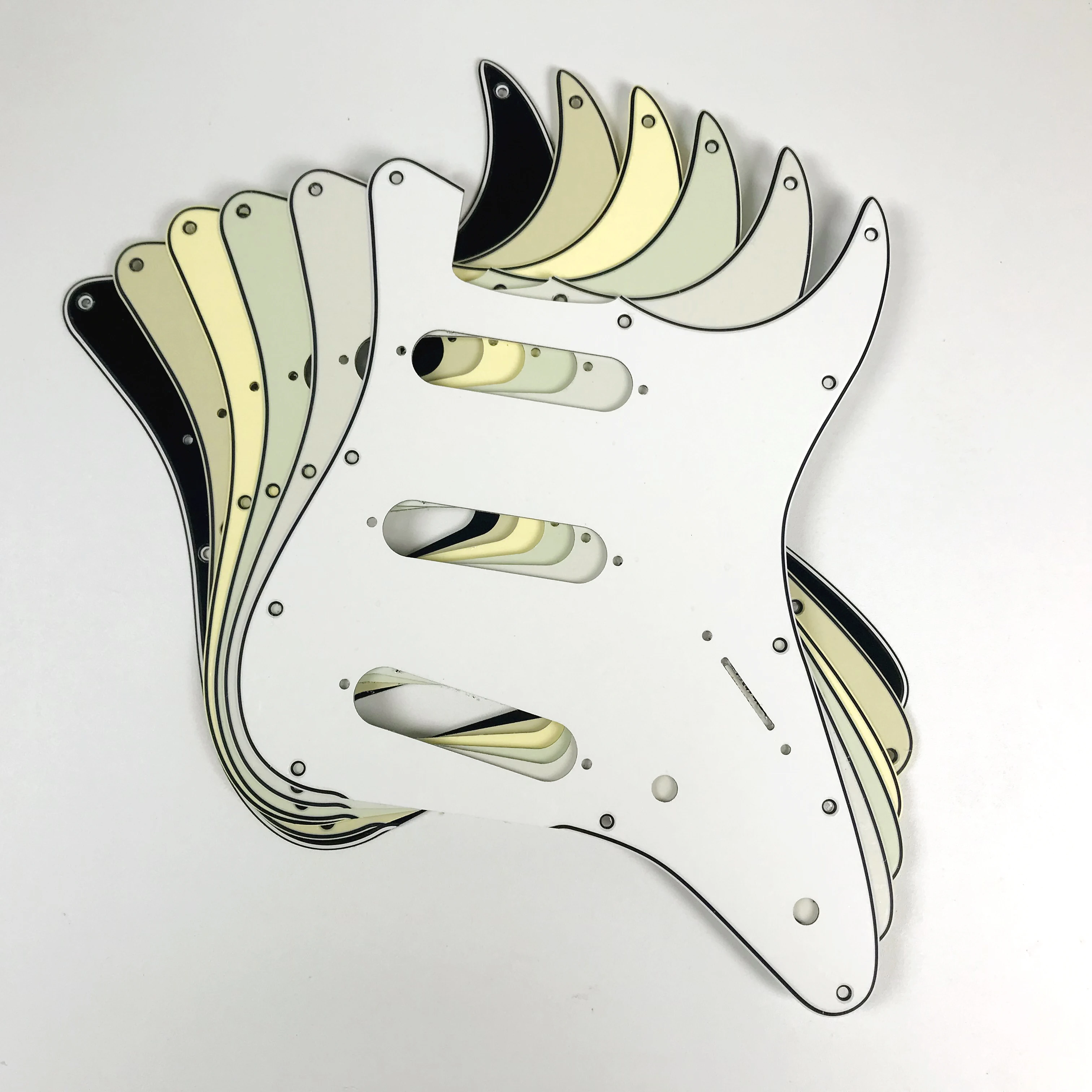 Xinyue piezas personalizadas-para US FD Squier Mini pastillas Strat guitarra golpeador con 3 placas de cierre individuales elección Multicolor # 1