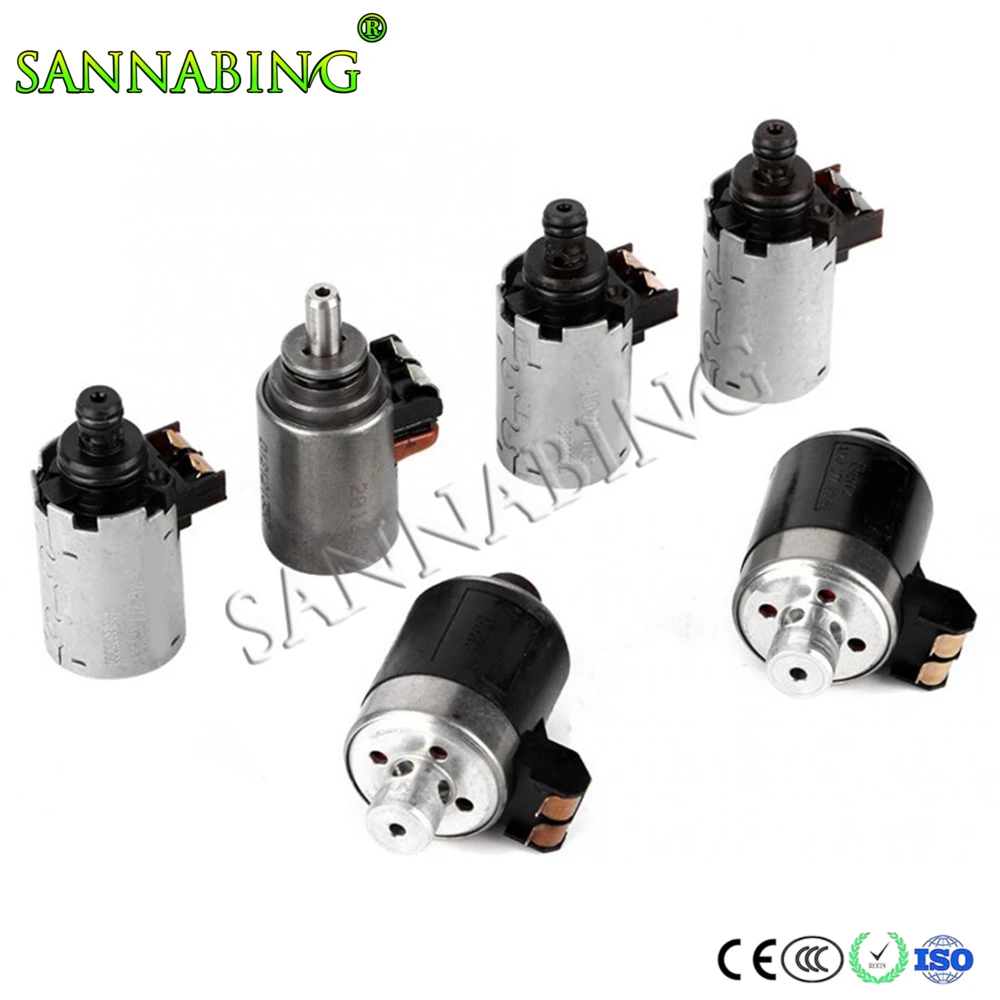 

6PCS Transmission Shift Solenoid Valve Set For Mercedes Benz ML320 ML430 G500 G55 E55 AMG 722.6 RE5F22A A1402770535 A1402770435