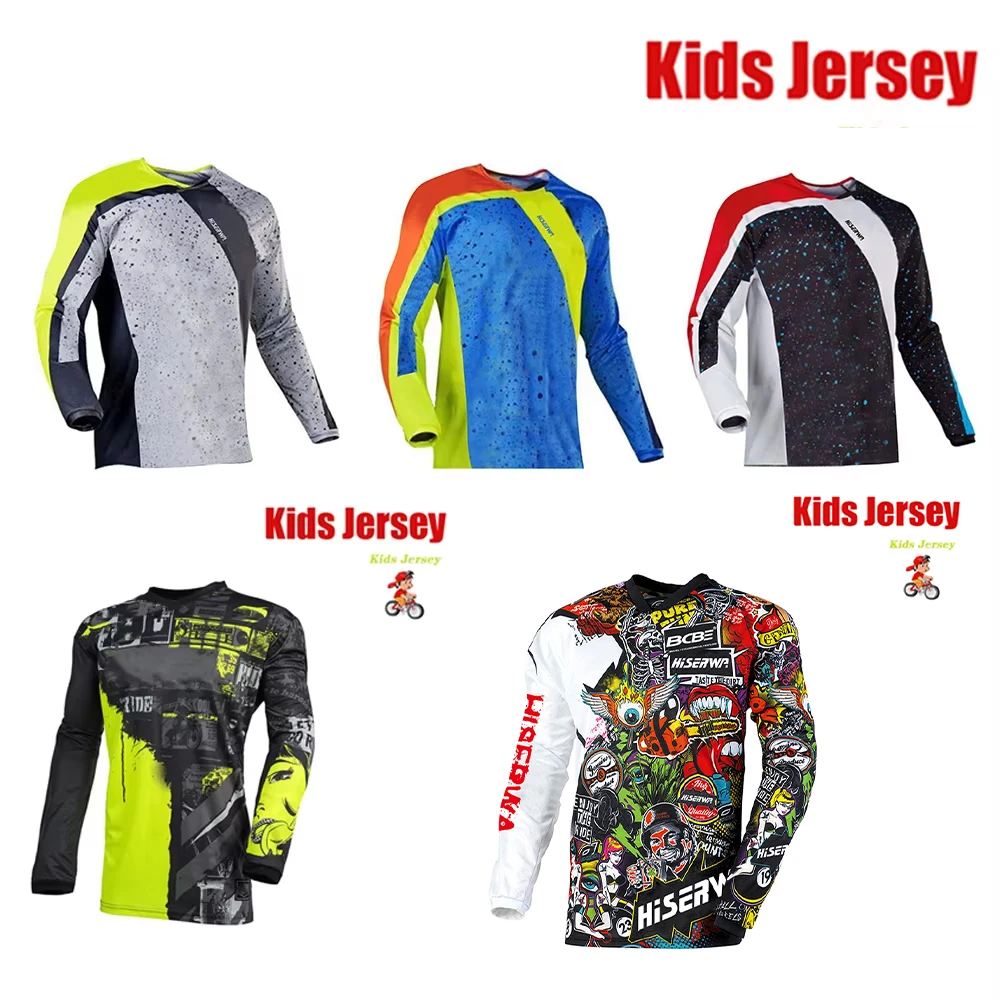 Kids Off Road Racing T-shirt Downhill Jersey MTB Bike Jersey Children\'s Motocross Jersey DH MX child motocross clothes