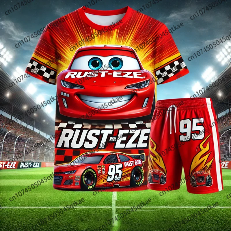 

Lightning Mcqueen 95 Children Adult Tshirt Shorts ChatGPT Design Special Edition Casual Sets Oversized Breathable 2 Piece Sets
