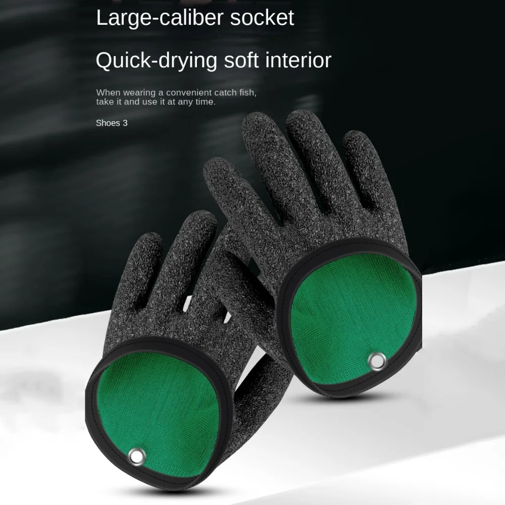 Waterproof Fish Catching Latex Gloves Wear-resistant Anti Slip Fishing Puncture Proof Gloves Multifunctional Full Finger