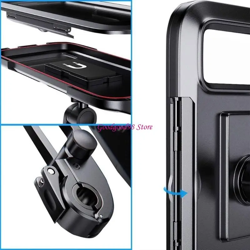 

Shockproof Bike Phone Holder ABS Waterproof Design Rack for Motorcycle Scooter