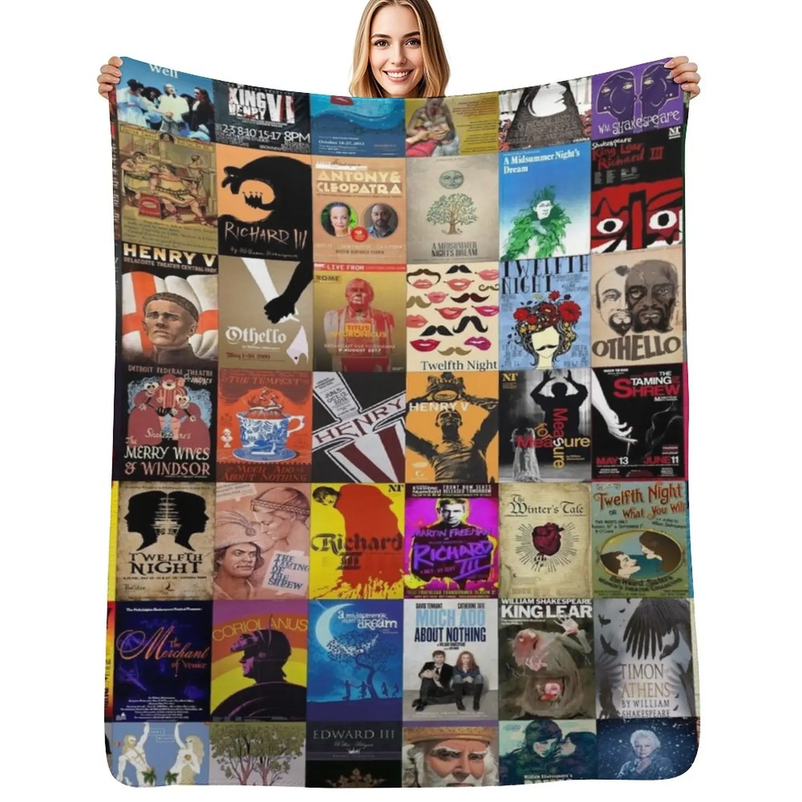 

Shakespeare Plays Throw Blanket Stuffeds Soft Beds for babies christmas decoration Blanket