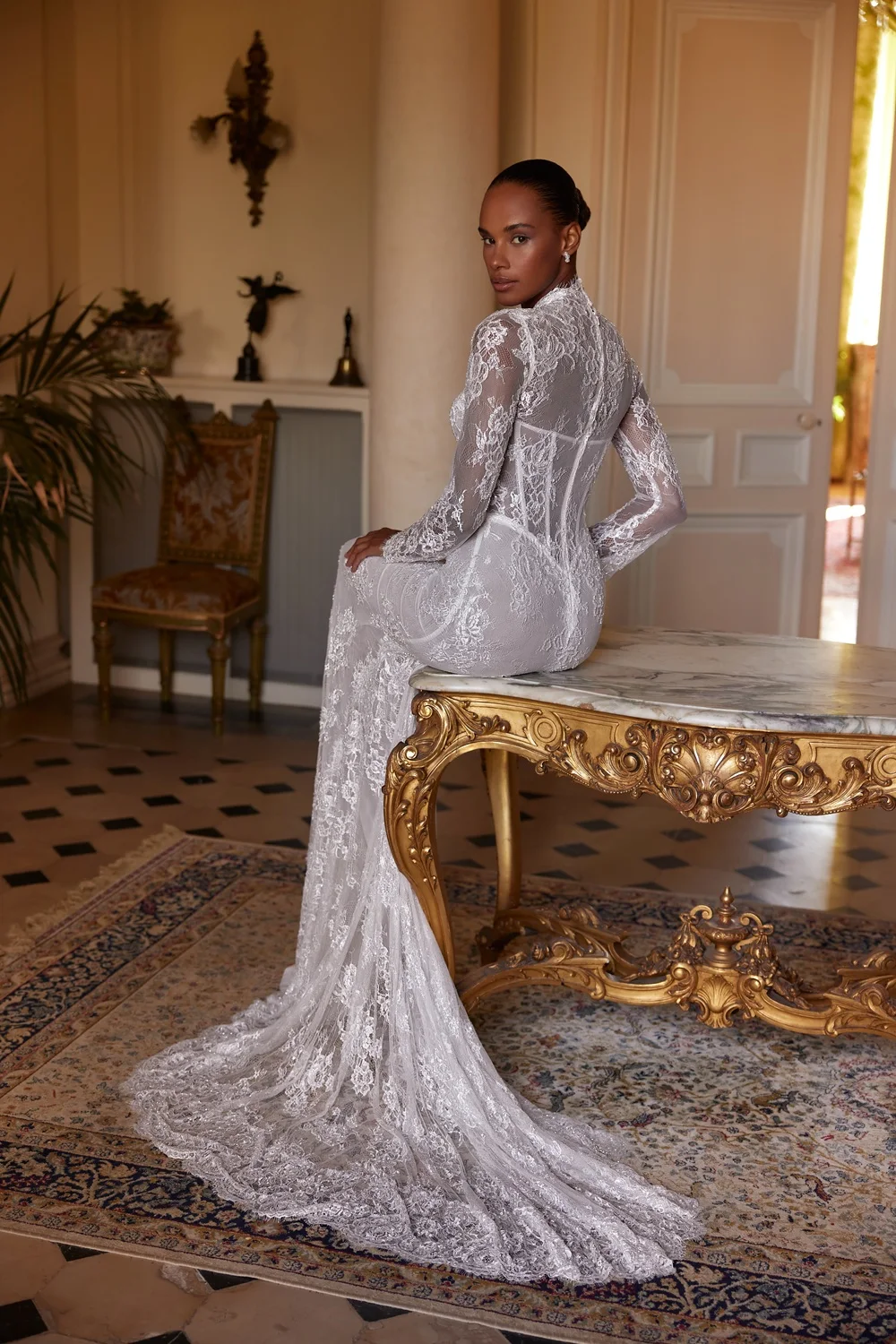 Mermaid Wedding Dresses Vestido De Novia Encaje Long Sleeve Dress Vestidos Tallas Curvy White Sencillos Para Civil Bespoke Bride