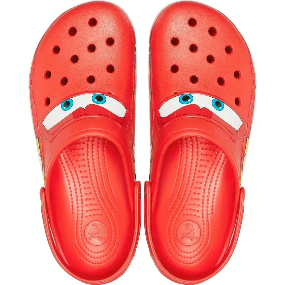 Aoger Lightning Mcqueen Pixar Crocs уличные пляжные тапочки с милым рисунком аниме для бассейна, противоскользящие тапочки No 95, автомобильные