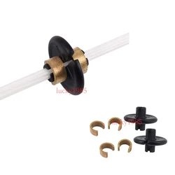 6 set ARCHERY Kisser Button Black with Copper Anchor Clips