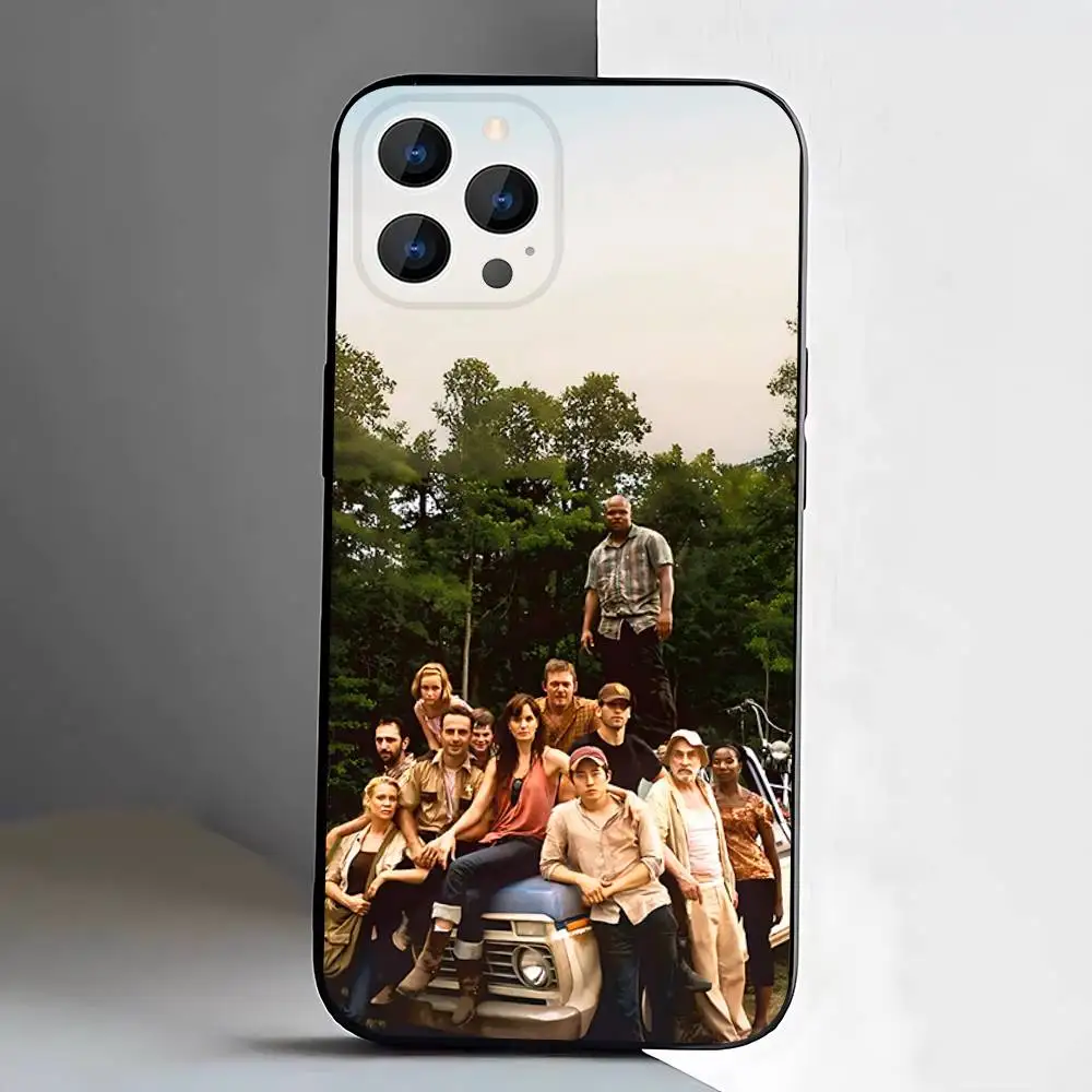 حافظة هاتف TV The Walking D-Dead لهاتف iPhone 17,16,15,14,13,12,Pro,Max,Plus,E,SE4,Air,Mini Black Soft Box
