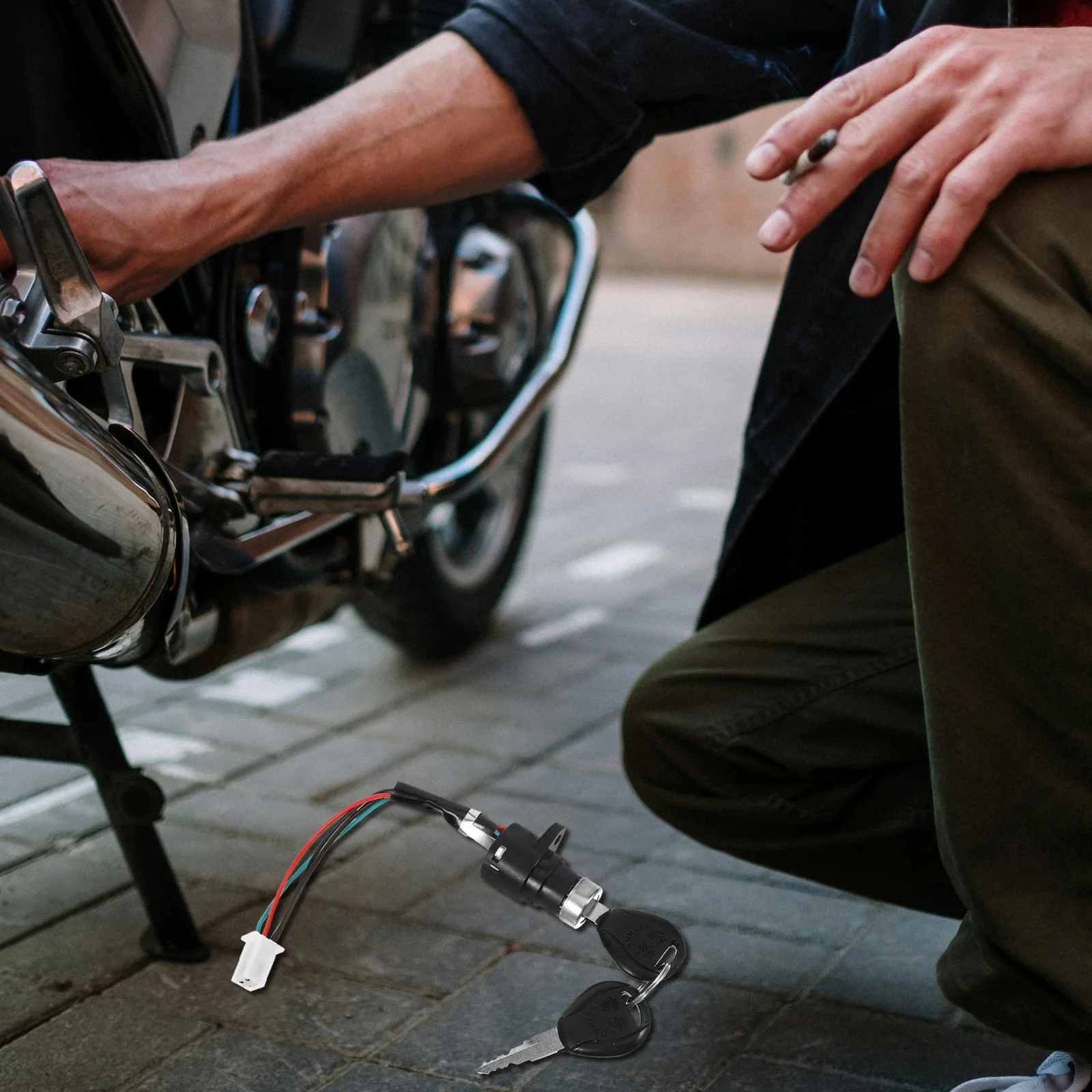 

Replacement Ignition Switch Keyed for Jh70 Motorcycle Scooter Atv Durable Upgrade Ignition Switch with Key Atv Parts