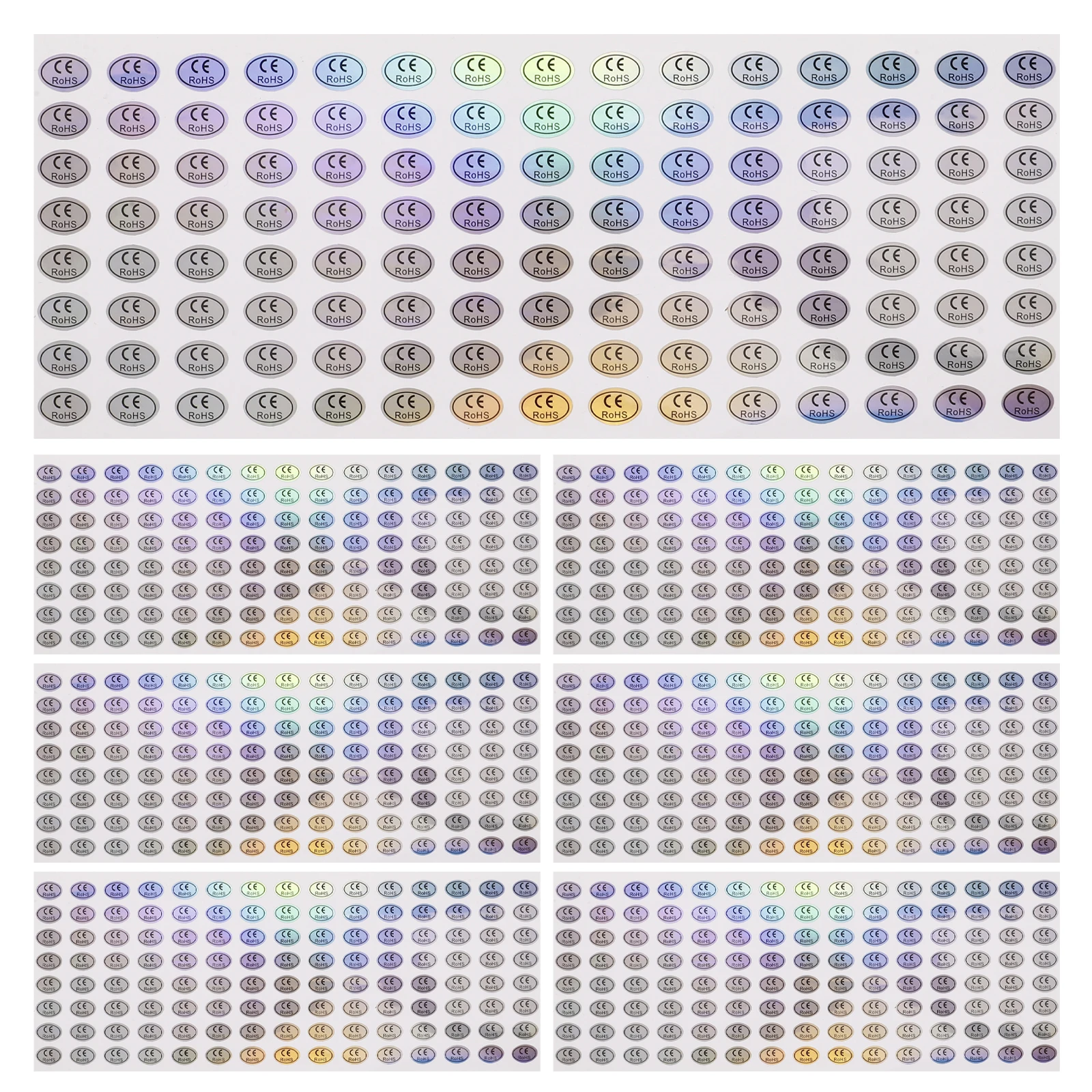 

1000 Pcs Laser Sticker Stickers Holographic Label Adhesive Anti-counterfeiting Labels Blank