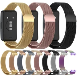 Mlianese Loop Strap For Huawei Band 8 7 Smartwatch Magnetic correa Wrist band Metal Stainless Steel Bracelet Huawei Band 6 strap