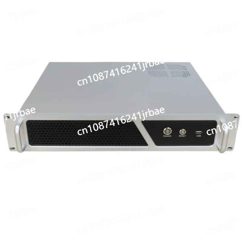 2U industrial control chassis 350 short aluminum panel PC large power matx main board silver recording computer server chassis