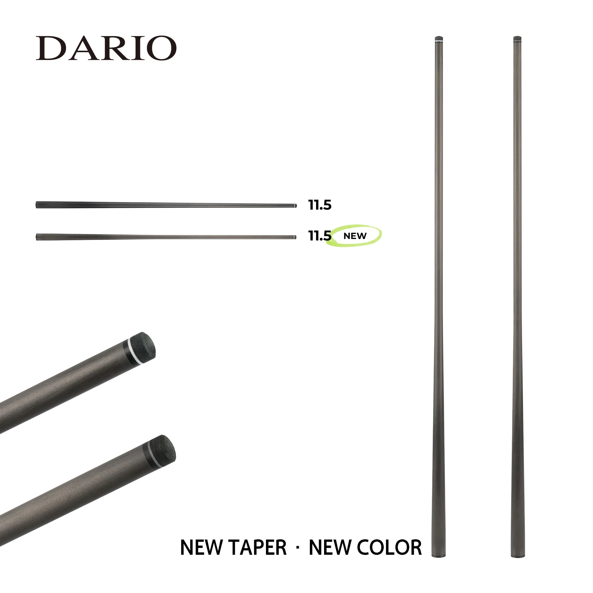 

DARIO 11.5mm Trip Carbon Cue Shaft for Pool Billiards 9-Ball Play Cues Sports Equipment Accessory