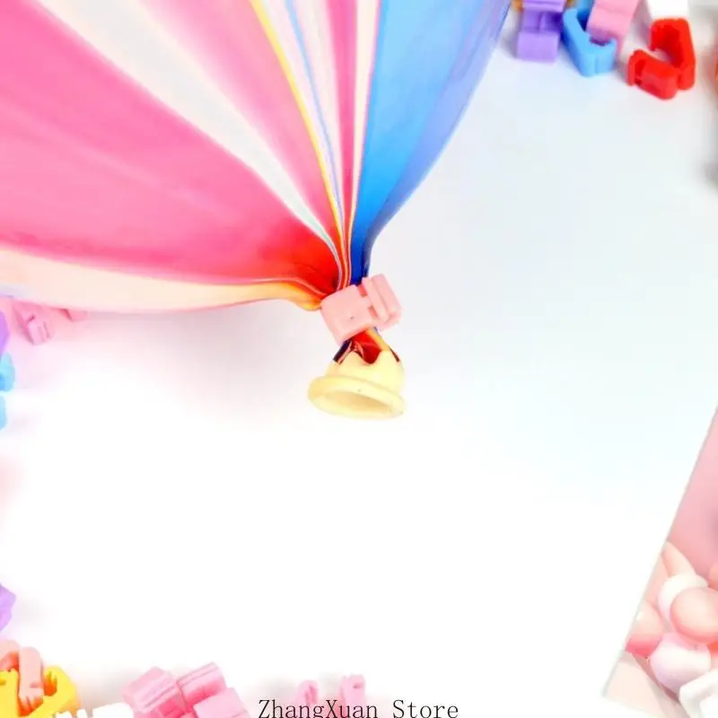 100 Stück Ballon-Clip-Dichtungsklemmen, Kunststoff-Befestigungslösung für festliche Dekorationen und kreative Arrangements – Detail 7