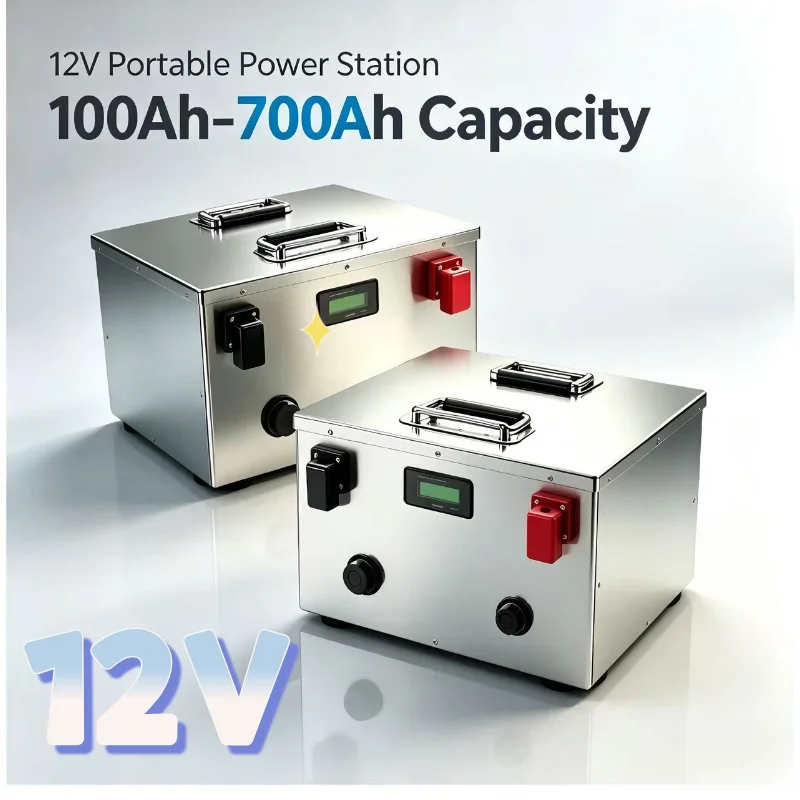 12V Lithium Iron Phosphate Battery, Suitable for Solar Energy Storage, RV, Caravan, Camping, Off-Grid Home Systems and Inverter