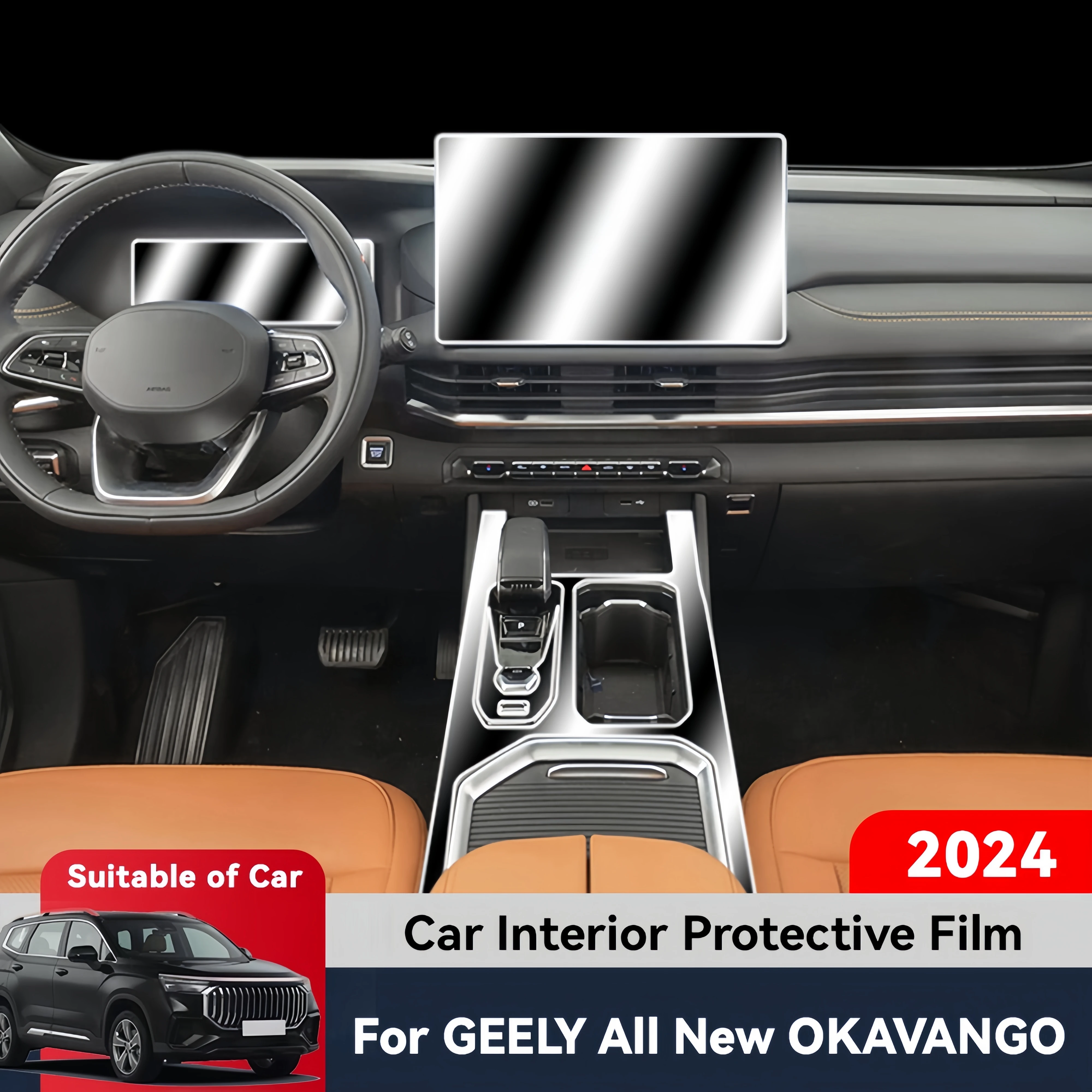 Auto Central Control Screen TPU Navigation Anti Scratch interior Protection Film GPS Navigation For GEELY All New OKAVANGO 2024
