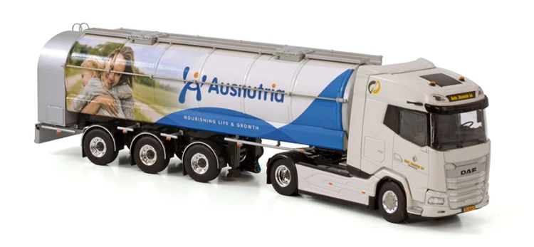 Alloy Model WSI 1:50 Scale DAF XG 4X2 Axle Tractor,Transport Container Tank Truck Diecast Toy Model,GEBR. DUNNINK 01-3647