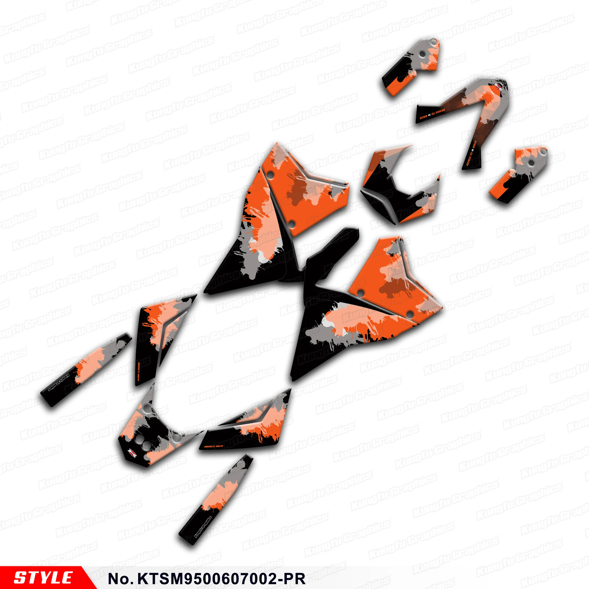 

Декоративная наклейка JY RACING с рестайлированной графикой для KTM 950 Supermoto Super Moto 950 SM 2006-2007, KTSM9500607002-PR