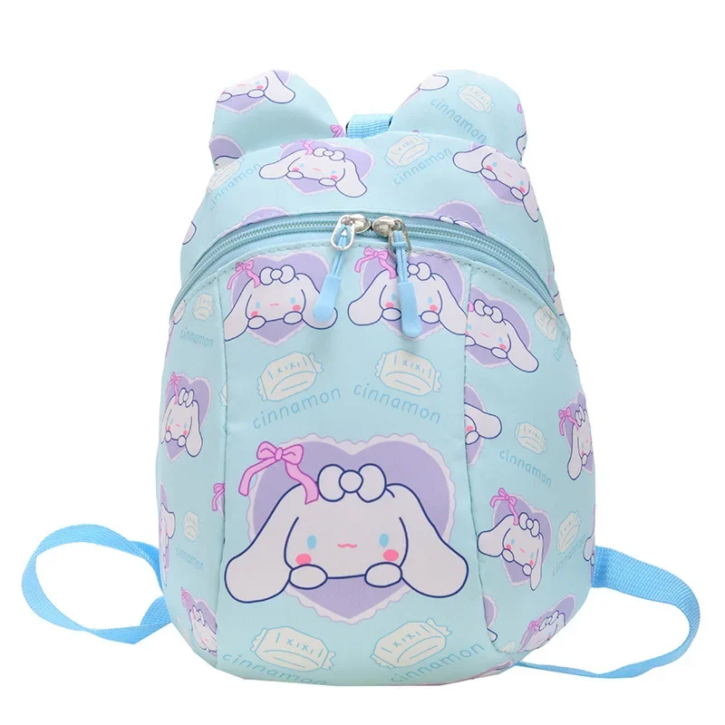 Sanrio Backpack Kawaii Cinnamoroll Kuromi Melody Hello Kitty School Bags Kids Satchel Anti-lost Outdoor Knapsack 11 Inch