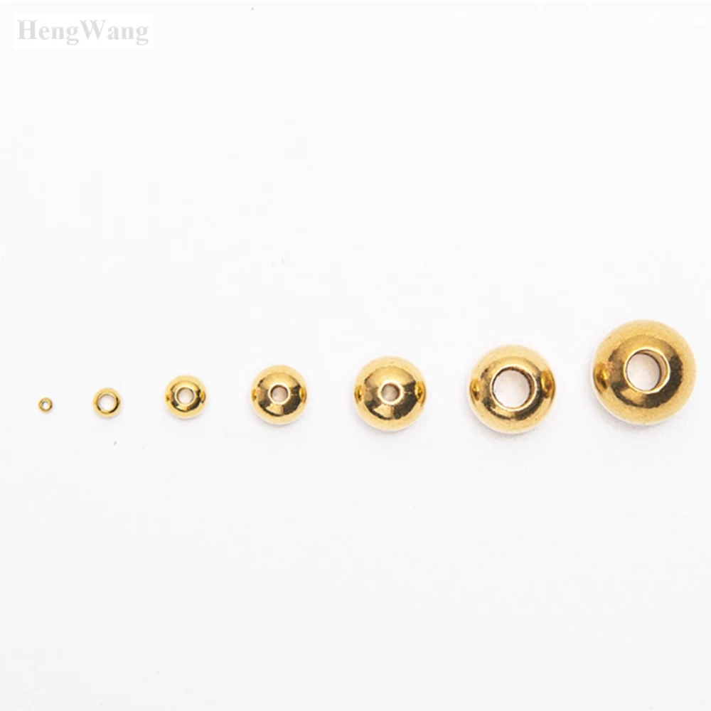 Solid Pure Copper Beads 2.5-16mm Threaded Spheres M1-M5 for DIY Jewelry Making Craft Supplies Southern Shell Brass Beads