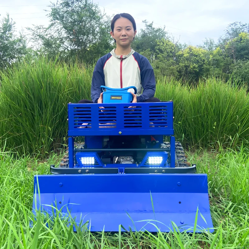 Customized Self-Propelled Zero-Turn Lawn Mower - All-Terrain Remote Control Robot with Storage Rack & Discounts
