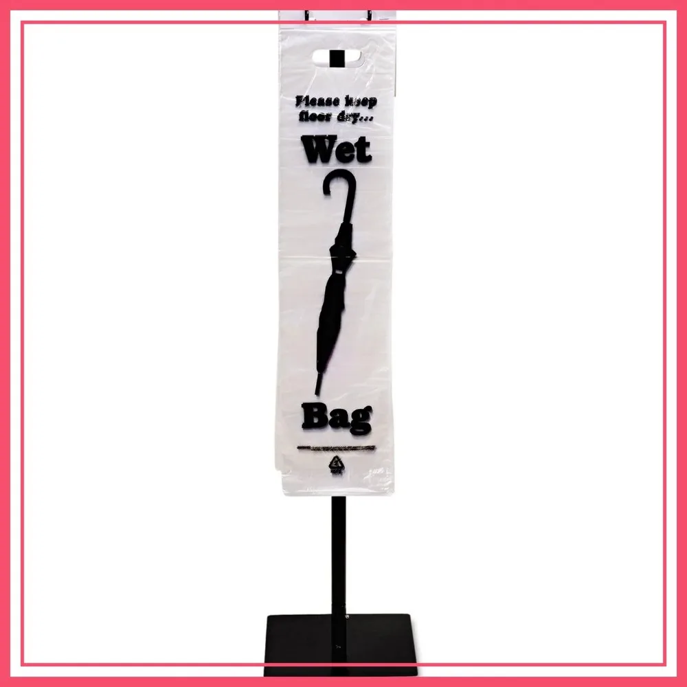 

Clear Umbrella Bags 1000 Count 7"x31" Wet Bag for Stands