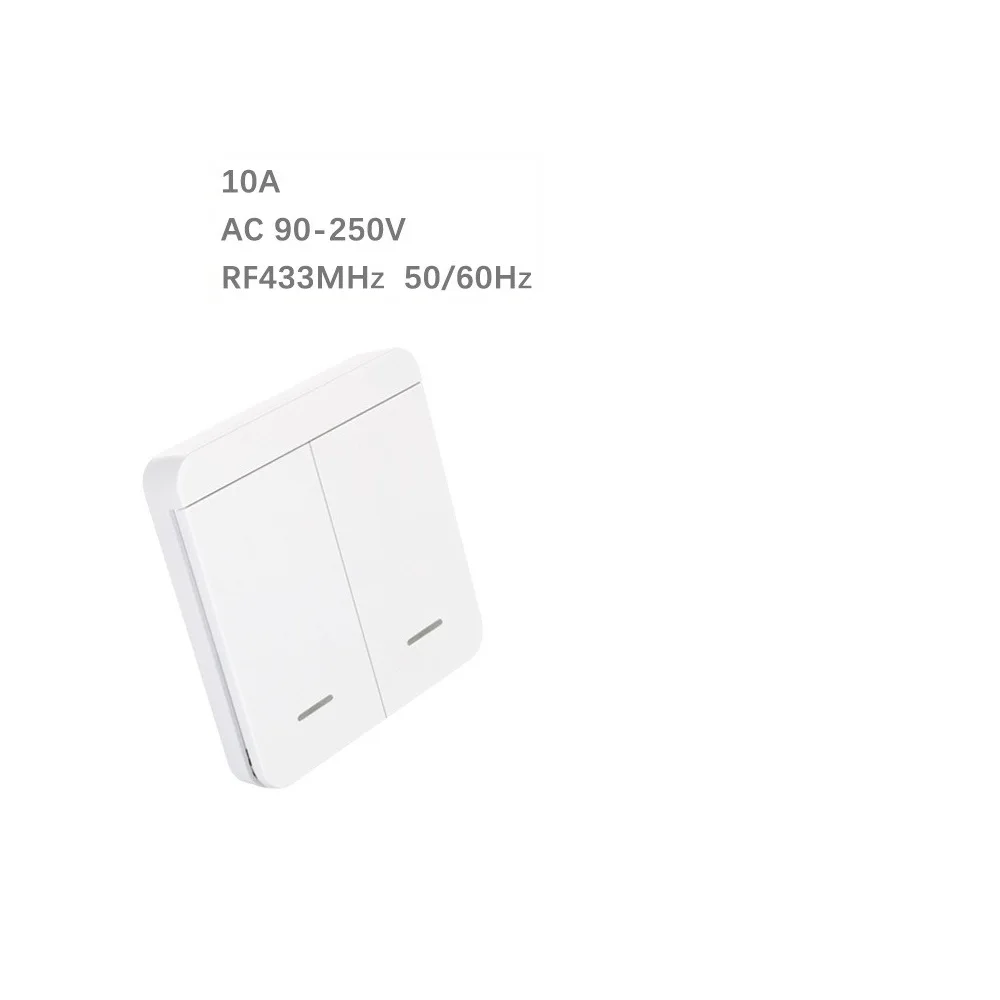 RF433MHz TechnologyWireless Remote Control Switch White Enables Wireless Remote Control Operation Supports AC 90-250V Input