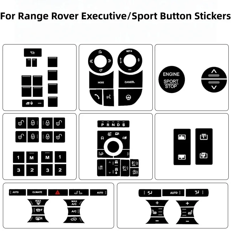 For Range Rover Sport 2014-2017 Center Console Button Cover for Executive Edition 2013-2017 Terrain Traction Control Sticker