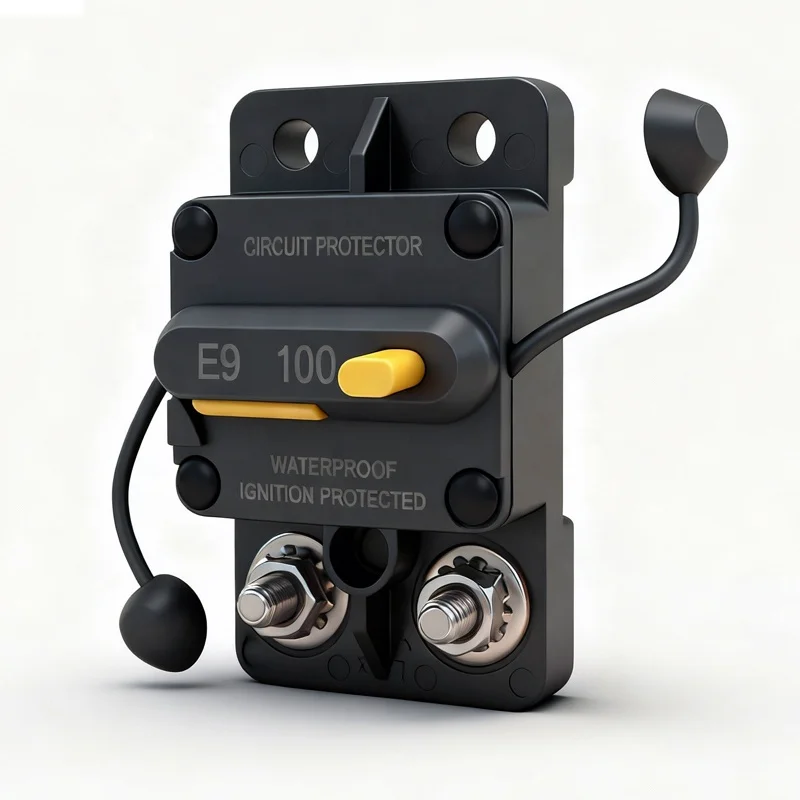 Double stud E9 DC circuit breaker 100A waterproof automatic reset circuit breaker for car truck RV car marine trolling motor