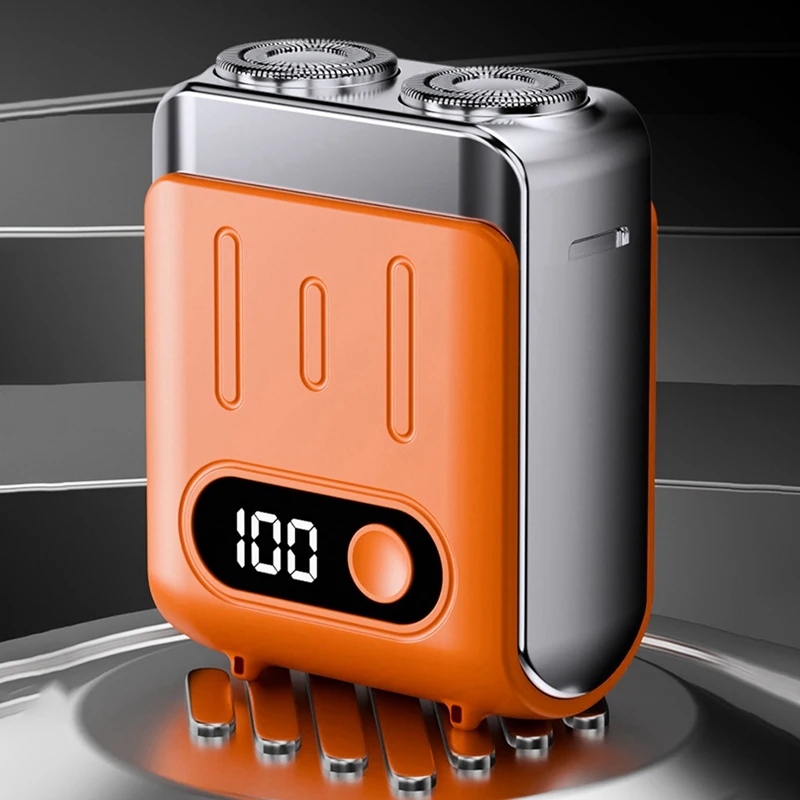 Tragbarer Elektrorasierer, Reisetrimmer mit Digitalanzeige, elektrischer Bartrasierer, Rasierwerkzeug, Reiserasierer