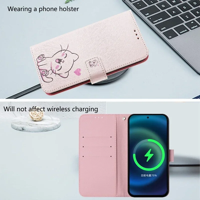 Flip Leather Case For iPhone SE 2022 Cute Cartoon Painted Pattern Wallet Cover for iPhone SE2022 2020 7 8 Plus XR X XS Max Case