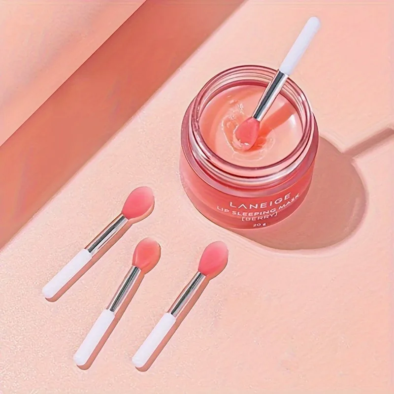 Silikon-Lippenpinsel-Set, Parfümfrei, Handflächengroße Applikatoren für Lippenstift und Masken mit Staubdichten Lidschatten-Make-up-Pinseln
