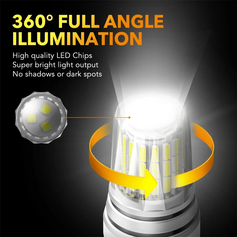 2Pcs T20 W21/5W 7443 LED Bulb Canbus 7440 WY21W W21W LED No Error For Lada Toyota Reverse Parking Lamps Daytime Running Light