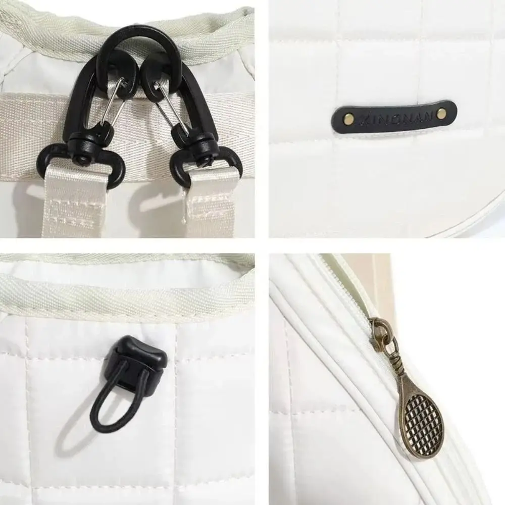 

Новая однотонная сумка для переноски теннисных ракеток, большая вместительная сумка на молнии, сверхлегкий портативный рюкзак для теннисных ракеток