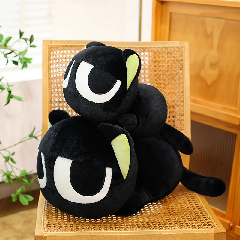 Anime oficial la leyenda de Luo 55cm Kawaii Xiao-Hei Xiao Hei encantador gato muñeca de juguete de peluche Original regalo de Cosplay de dibujos animados