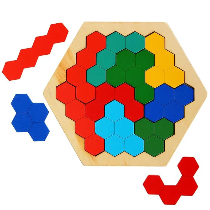 

Wooden Geometric Puzzles Challenge Brain Teaser Tangram Jigsaw Montessori Educational Toys For Kids Rompecabezas De Madera