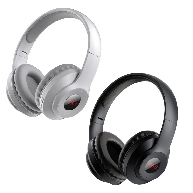 

Foldable FM Radio Headsets With Memory Foam Earmuff FM Radio Headphone For All Day Comfort Clear Radio Earphones N2UB