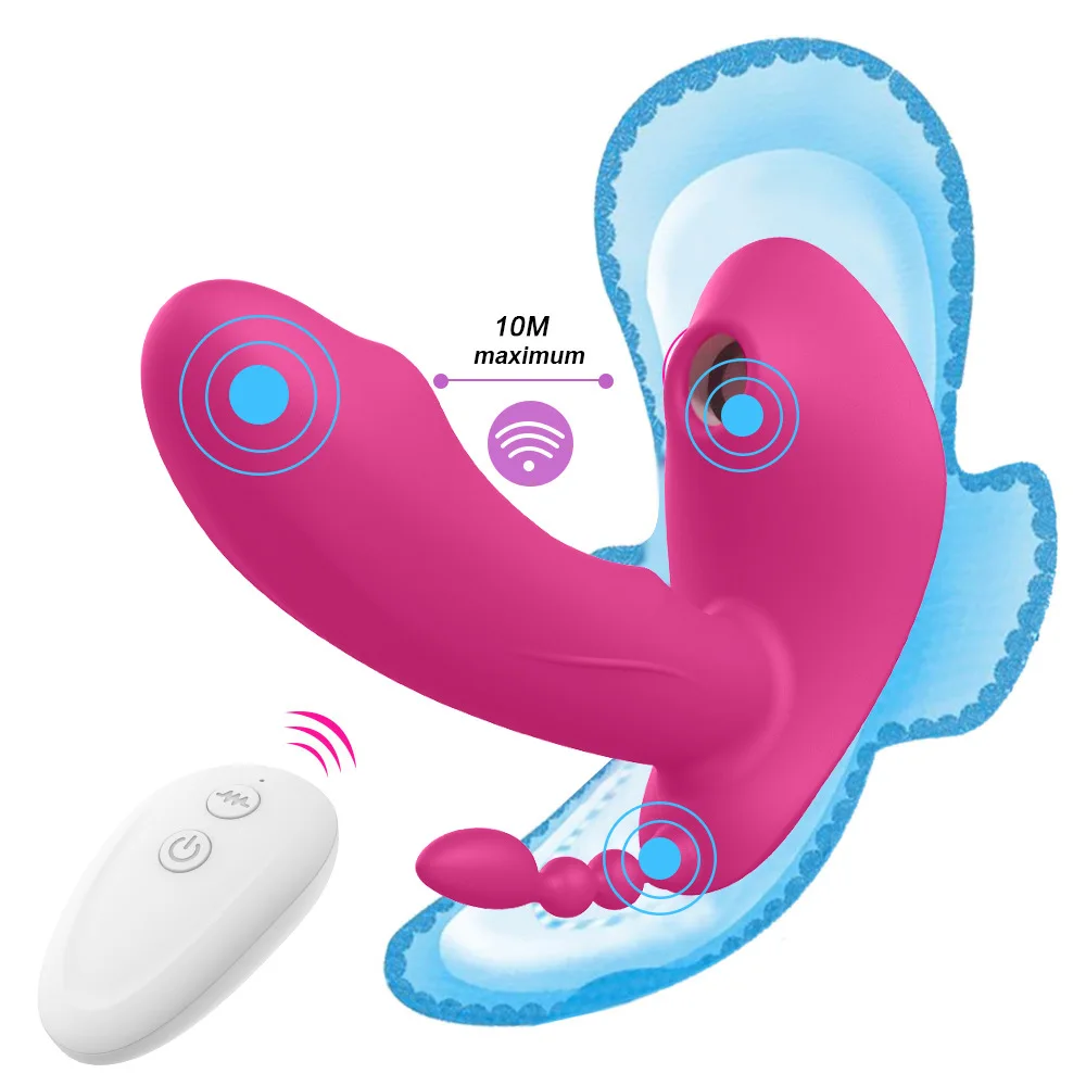 3 In 1 Wearable Sucking Dildo Vibrator Female Sex Machine G Spot Anal Vagina Clitoris Stimulator Adult Sex Toys for Women