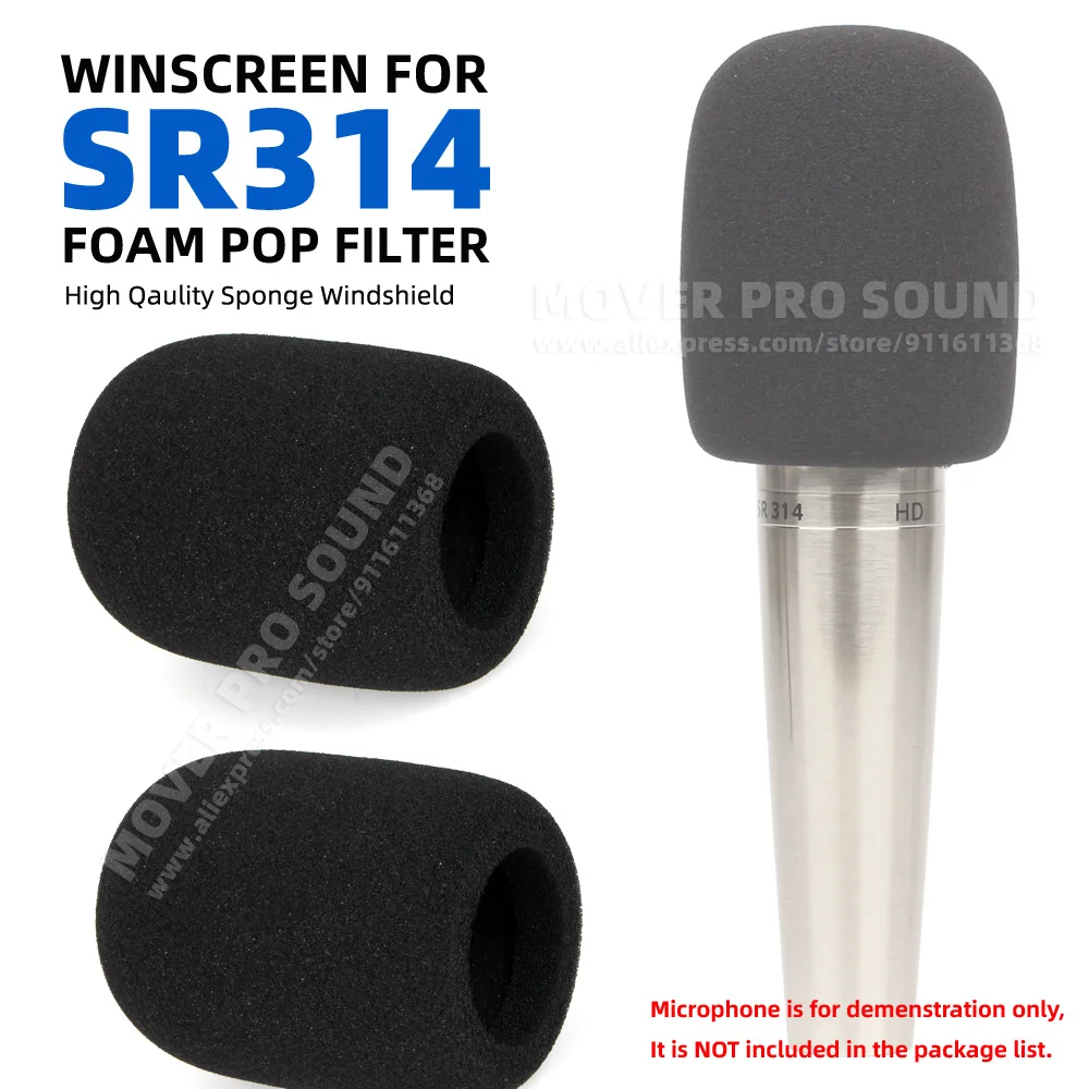 Sostituzione Pop filtro parabrezza schiuma per lavori di terra SR314 SR 314 microfono palmare microfono antivento spugna copertura dello schermo del vento
